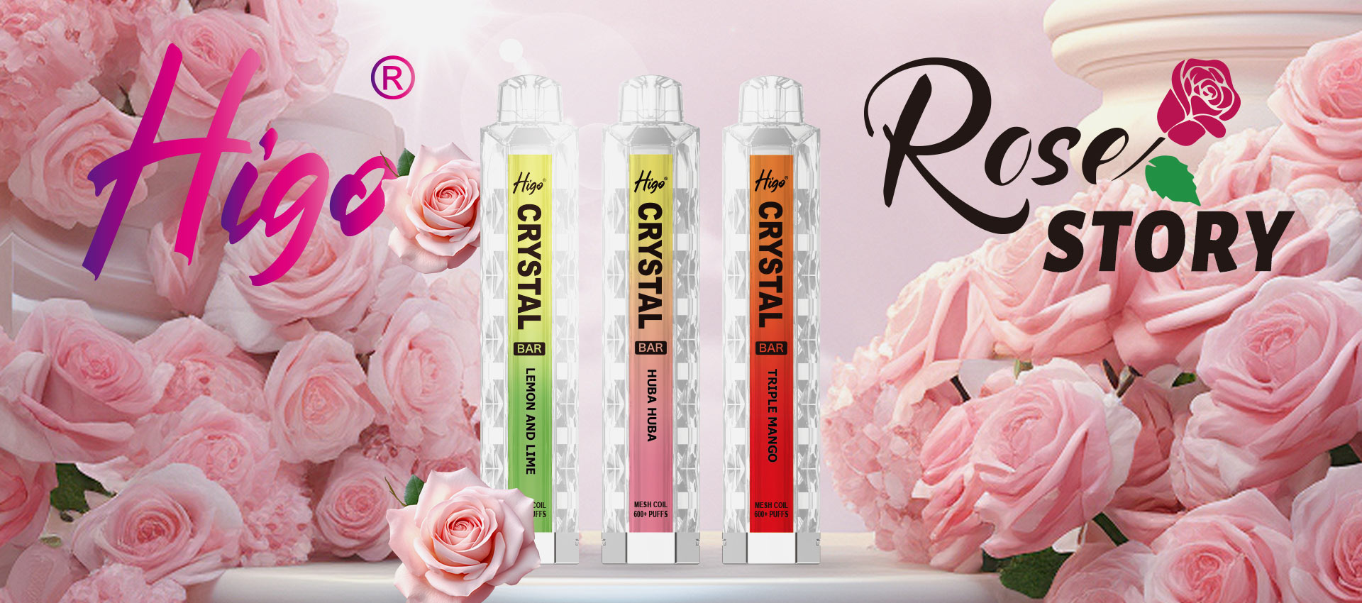 HIGO-CRYSTAL BAR ROSE